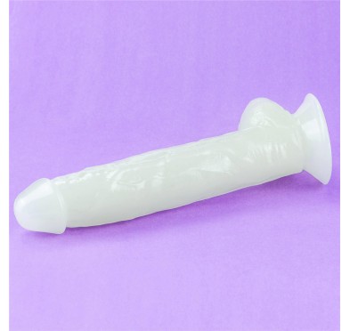 Elastyczne dildo podświetlane z przyssawką 25,5cm